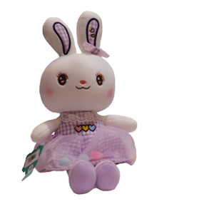 عروسک خرگوشی یاسی پوم پوم 40 سانتی متر Pom Pom Rabbit Doll -اسباب بازی